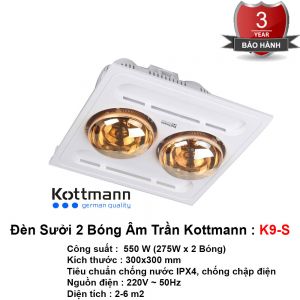 Đèn Sưởi Âm Trần Kottmann K9-S