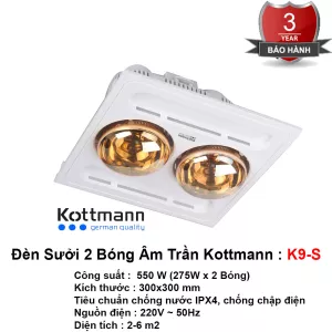 Đèn Sưởi Âm Trần Kottmann K9-S