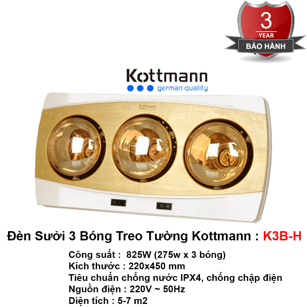 Đèn Sưởi Nhà Tắm Kottmann K3B-H