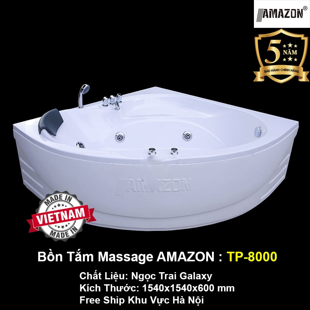 Bồn Tắm Góc Massage AMAZON TP-8000