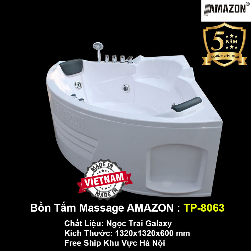 Bồn Tắm Góc Massage AMAZON TP-8063