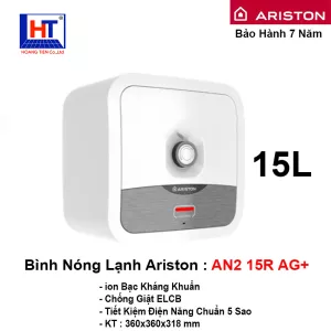 Bình Nóng Lạnh Ariston 15L AN2 15R AG+