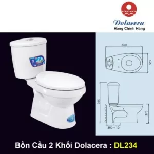 Bồn Cầu 2 Khối Dolacera DL234