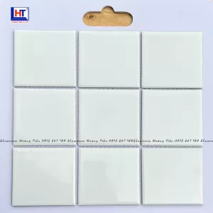 Gạch Mosaic 10x10 Men Bóng Màu Trắng