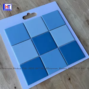 Gạch Mosaic 10x10 Men Bóng Mix Màu Xanh Biển