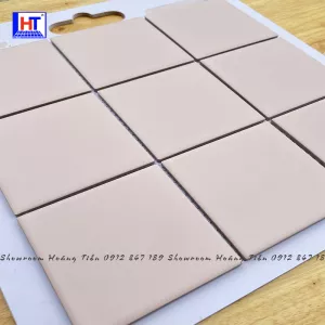 Gạch Mosaic 10x10 Men Mờ Màu Hồng