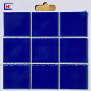 Gạch Mosaic Gốm Men Rạn 1 Lớp Xanh Dương