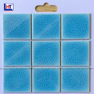 Gạch Mosaic 10x10 Men Rạn 2 Lớp Màu Xanh Ngọc