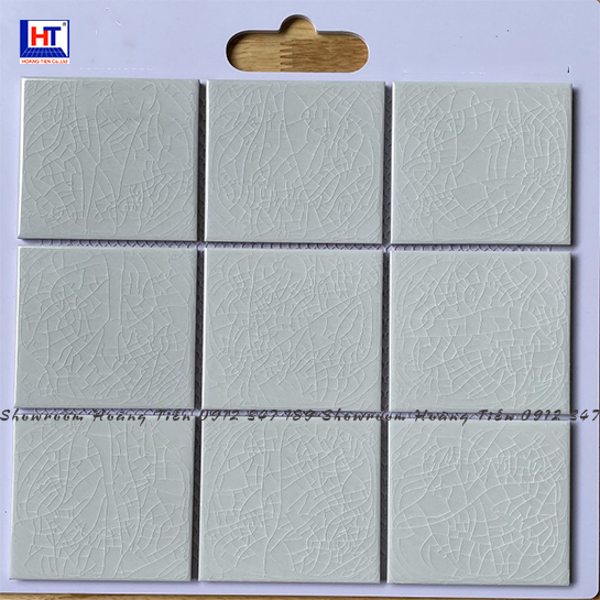 Gạch Mosaic 10x10 Men Rạn 1 Lớp Màu Trắng