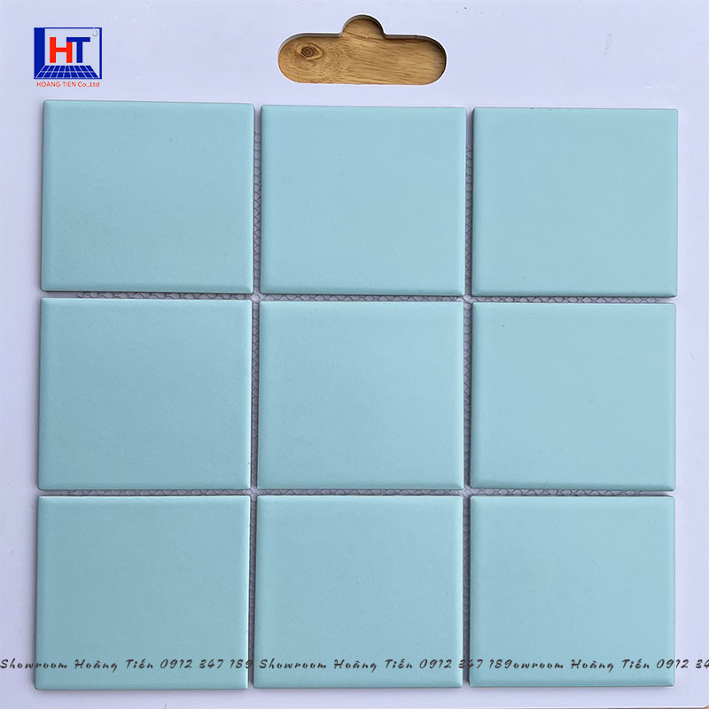 Gạch Mosaic 10x10 Men Mờ Màu Xanh Biển Nhạt