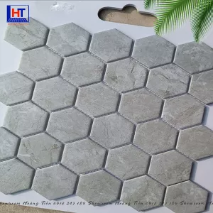 Gạch Mosaic Lục Giác Xám HTX056