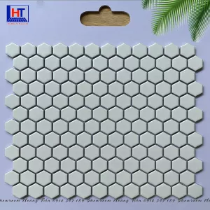 Gạch Mosaic Lục Giác Nhỏ Màu Trắng HTG 9525