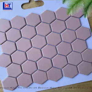 Gạch Mosaic Lục Giác Màu Hồng HTG 5602