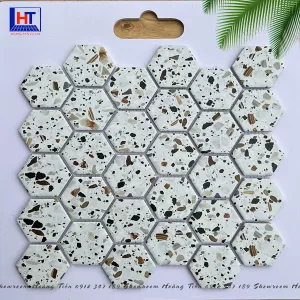 Gạch Mosaic Lục Giác Chấm Bi HTP59M66
