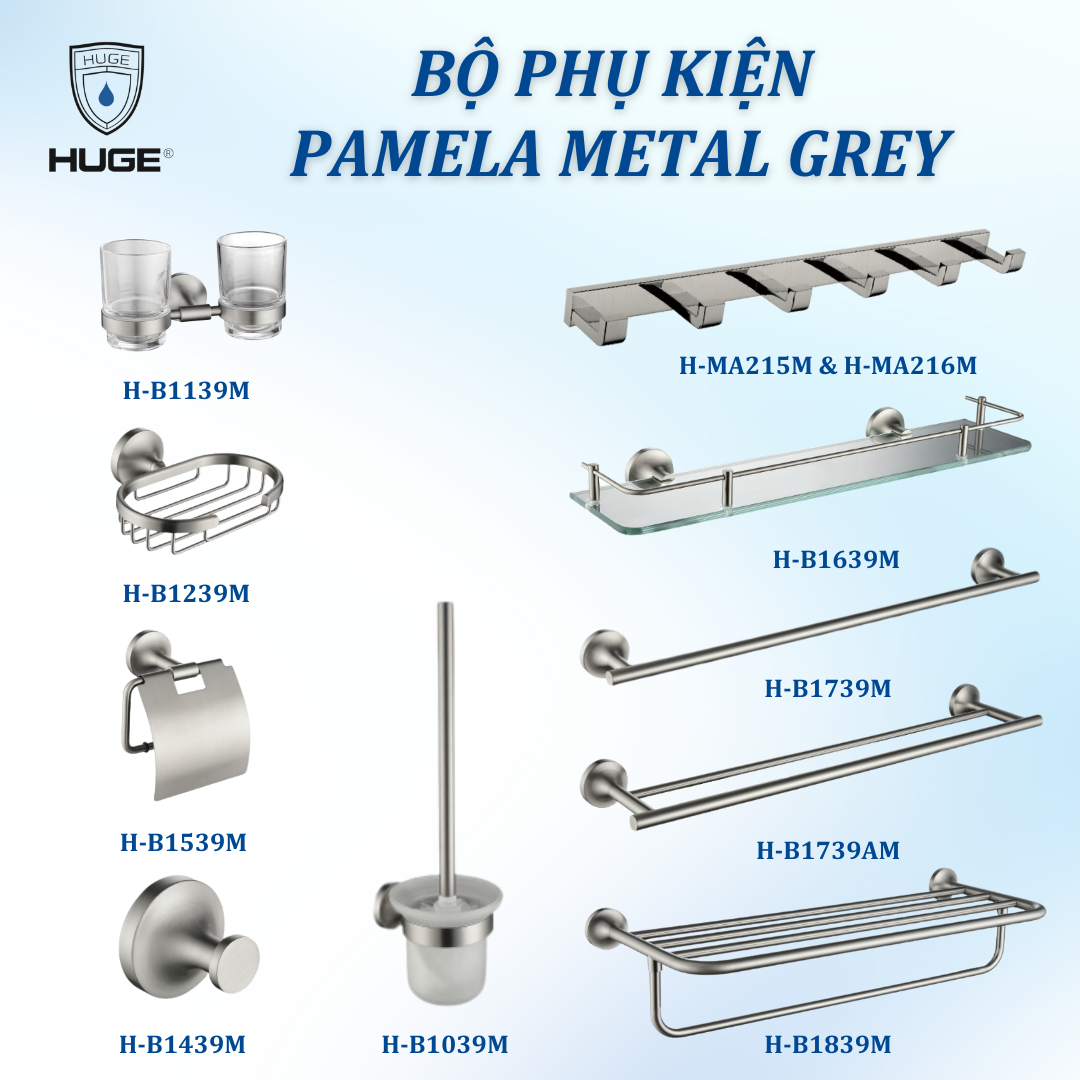 BỘ PHỤ KIỆN PAMELA METAL GREY